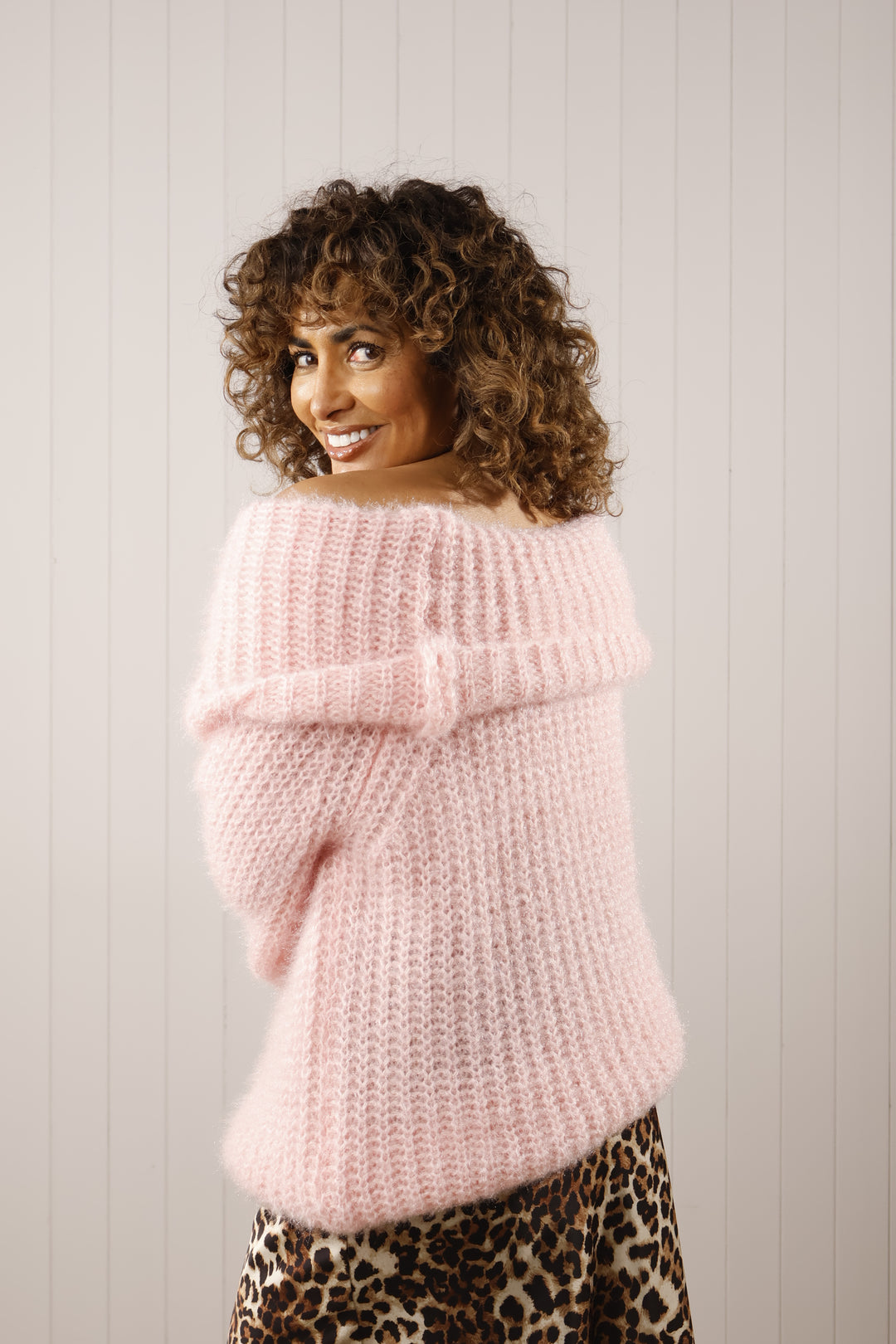 Bardot Fluffy Jumper Pink