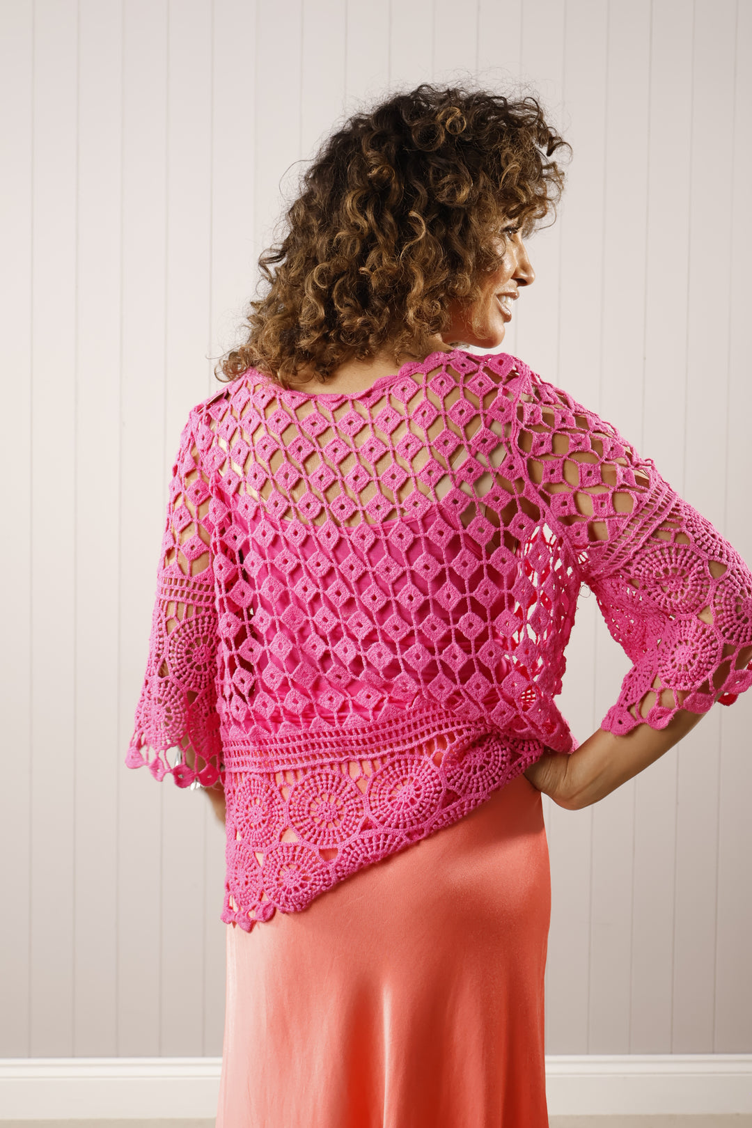 Cressida Crochet Top Fuchsia