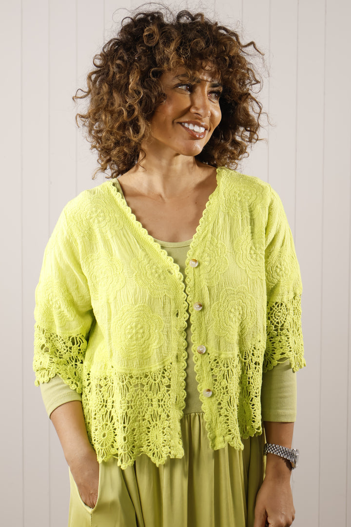 Chelsea Cardigan Lime