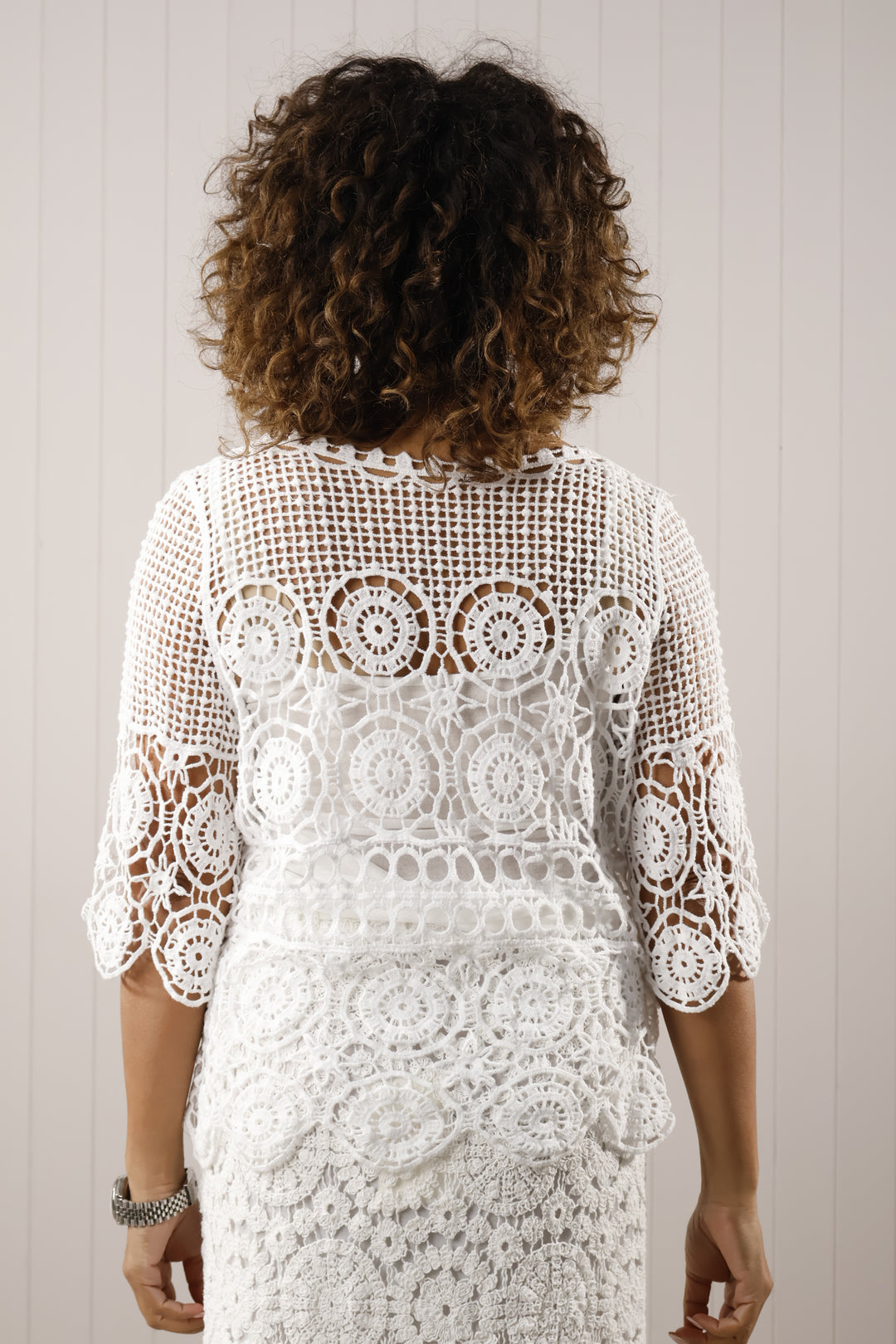 Solara Crochet Top White