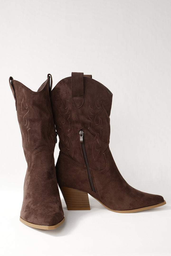 Milan Cowboy Boots Brown