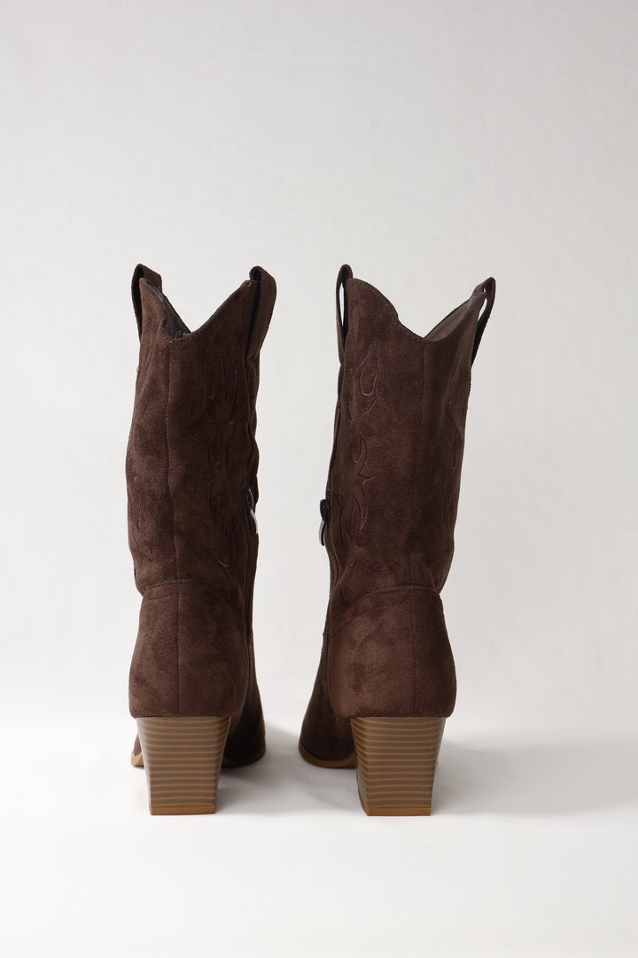 Milan Cowboy Boots Brown