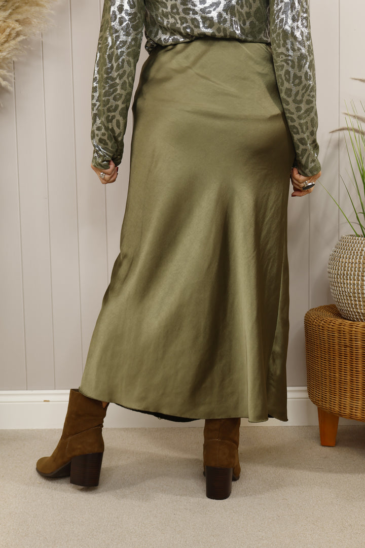 Beatrice Flair skirt Khaki