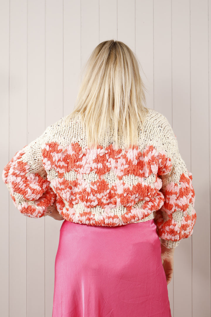 Indira Soft Luxe Cardigan Coral