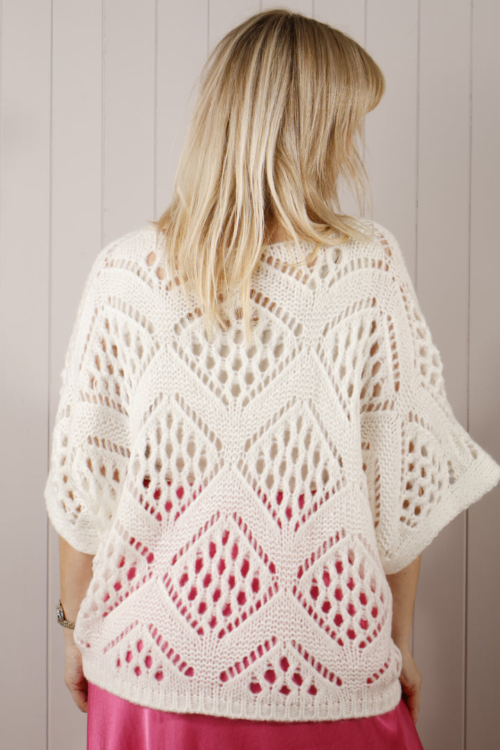 Aven Open Knit Jumper Cream