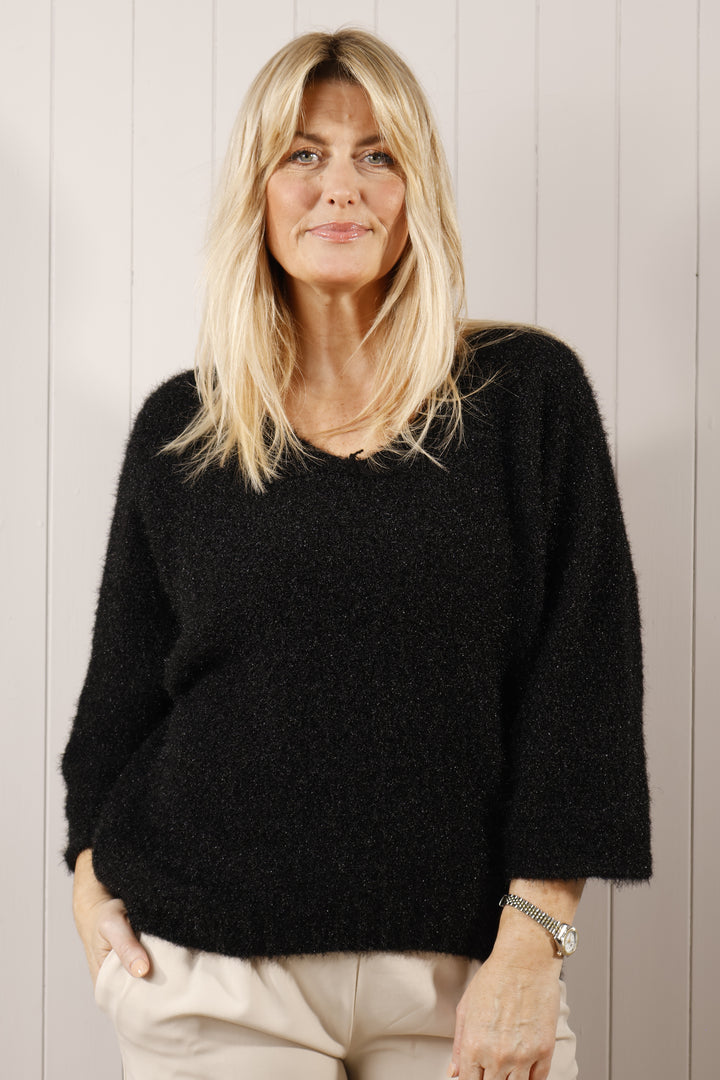 Bryony Brushed Knit Jumper Black