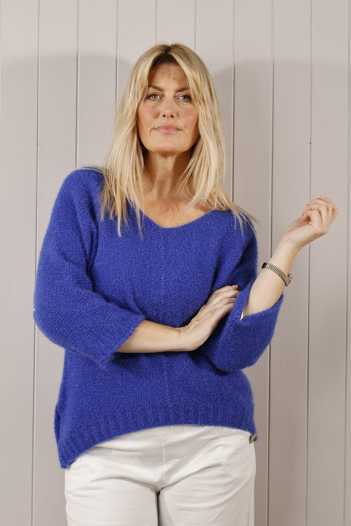 Bryony Brushed Knit Jumper Royal Blue