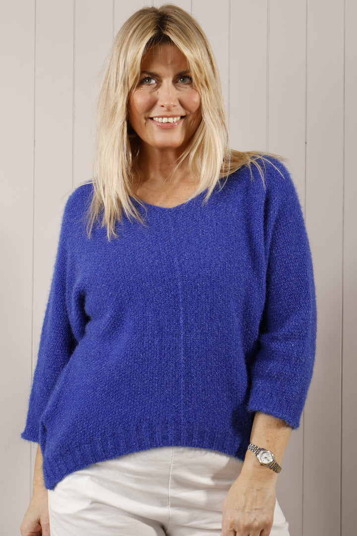 Bryony Brushed Knit Jumper Royal Blue