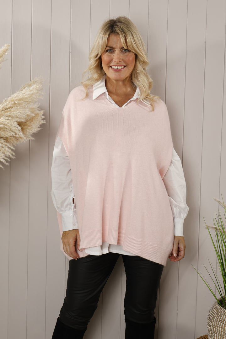 Keely Poncho Top Baby Pink