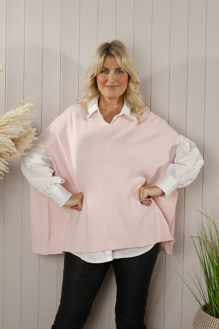 Keely Poncho Top Baby Pink