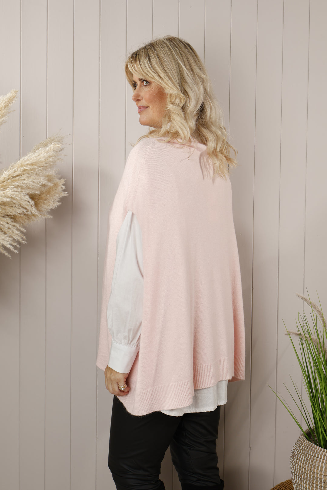 Keely Poncho Top Baby Pink