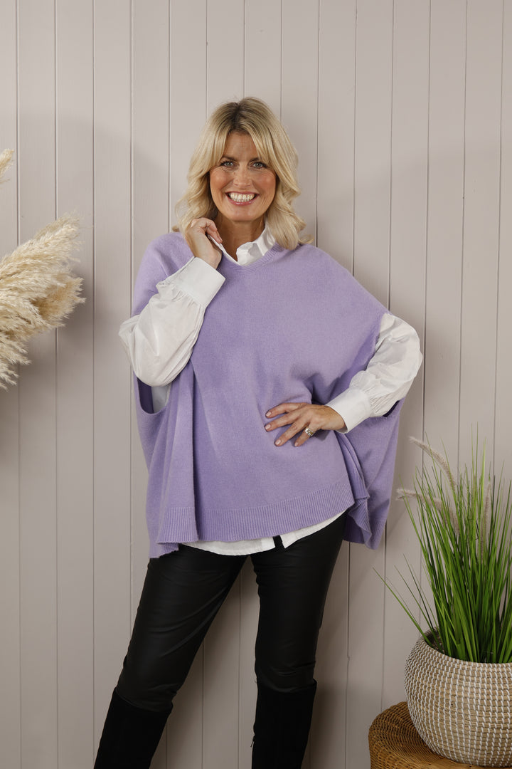 Keely Poncho Top Lilac