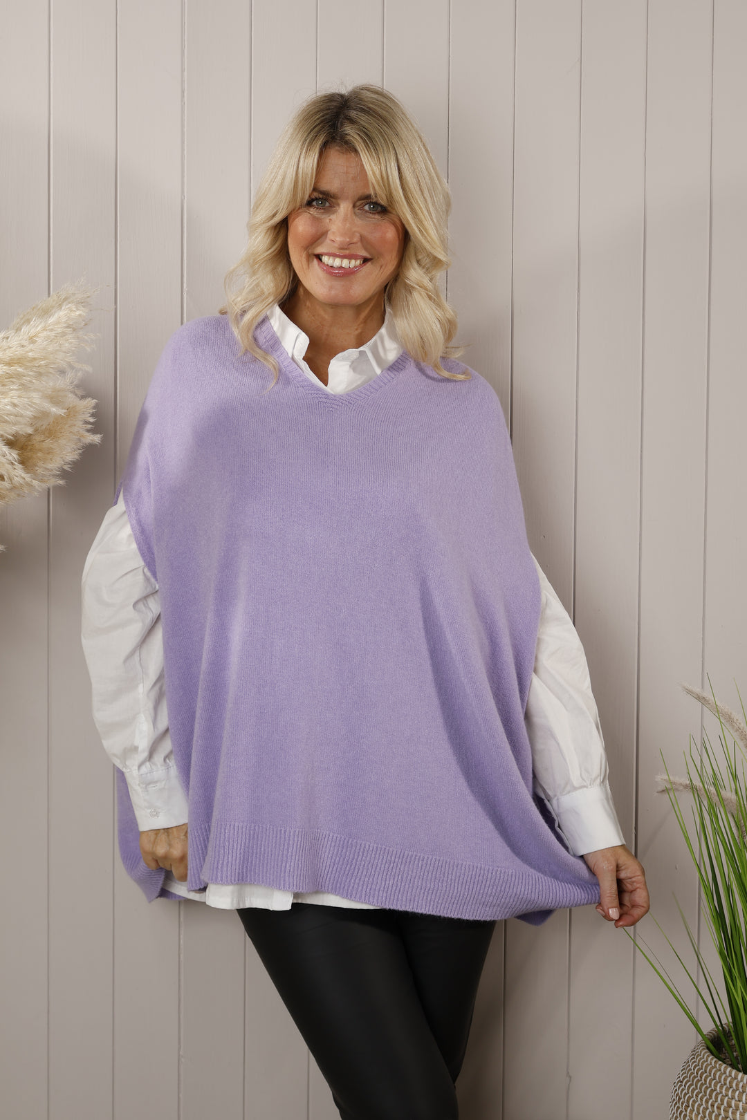 Keely Poncho Top Lilac