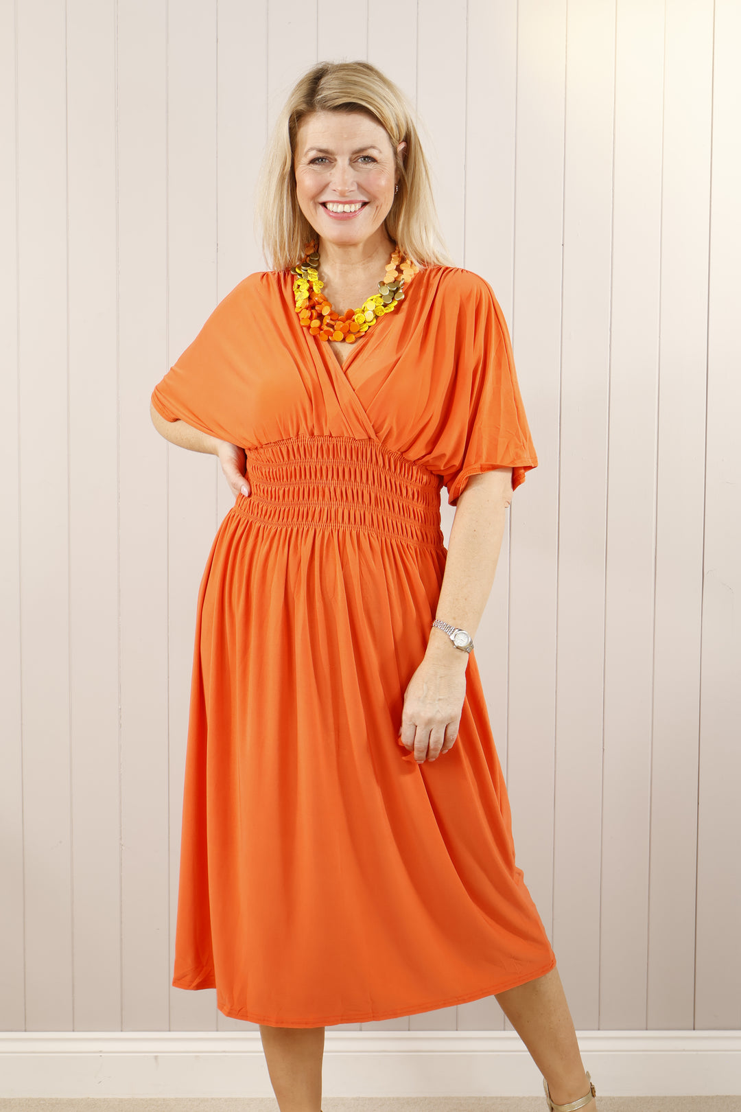 Stevie  Midi dress Orange