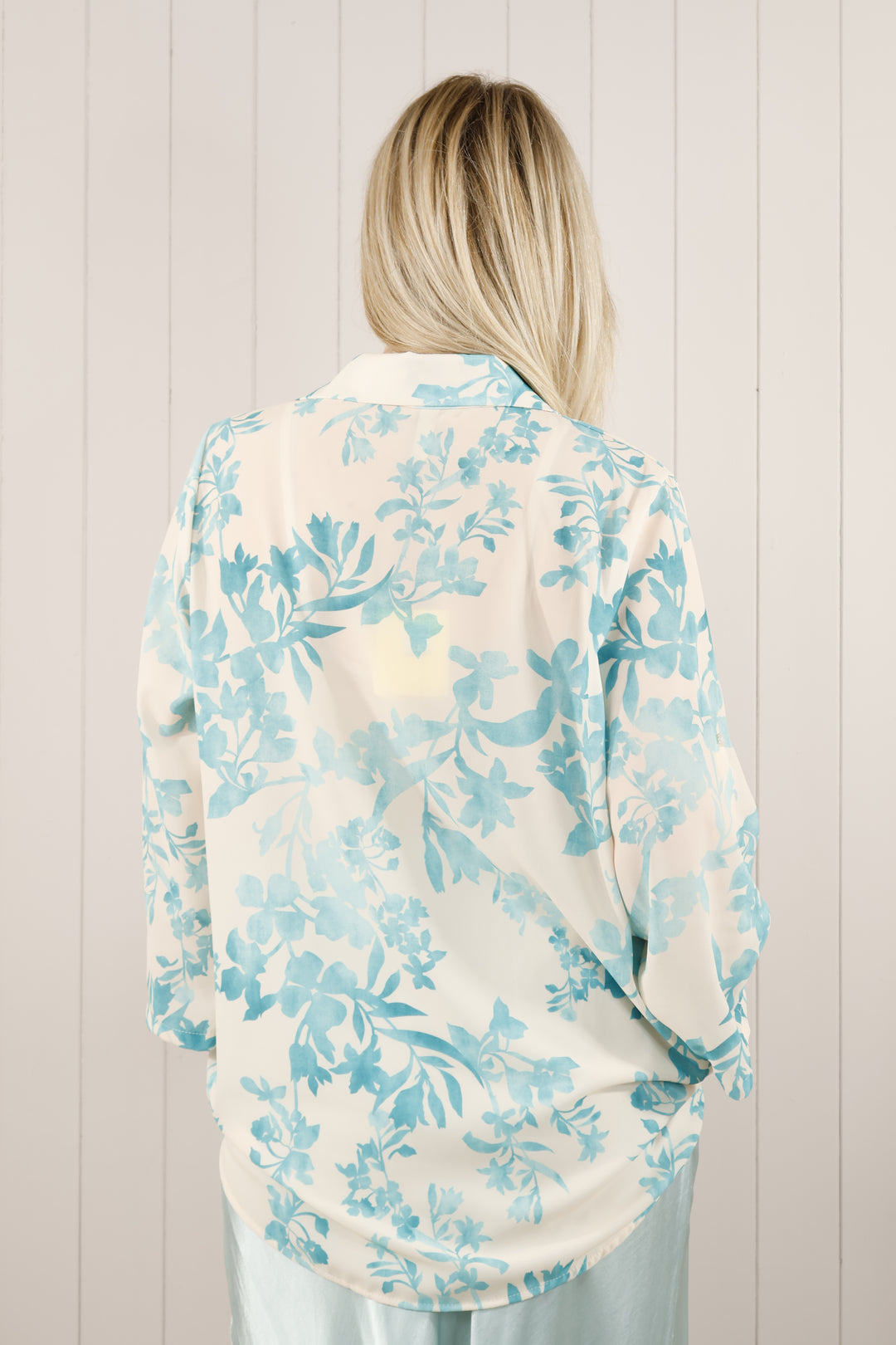 Eden Floral Blouse Turquoise