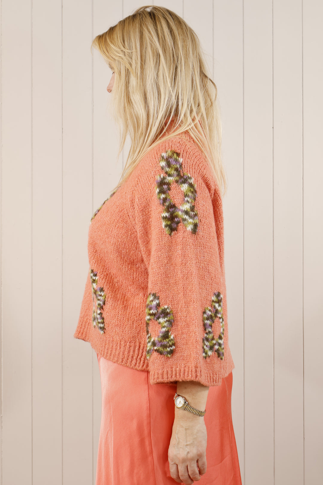 Angie Flower Jumper Salmon