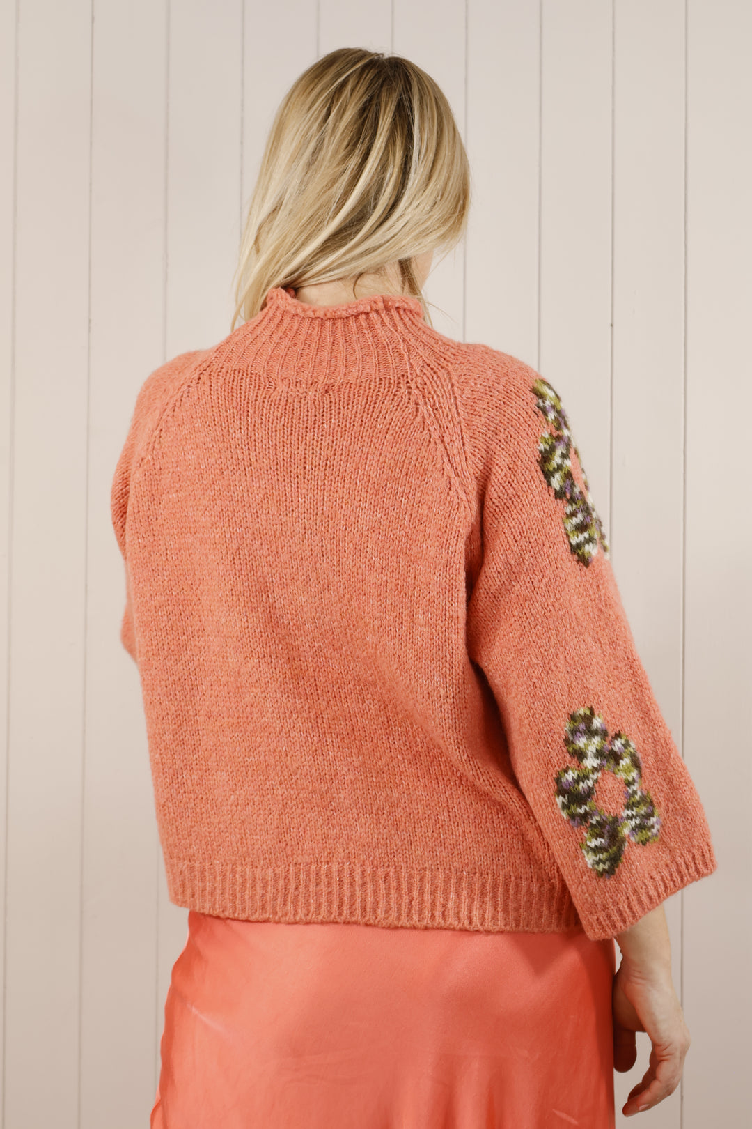 Angie Flower Jumper Salmon