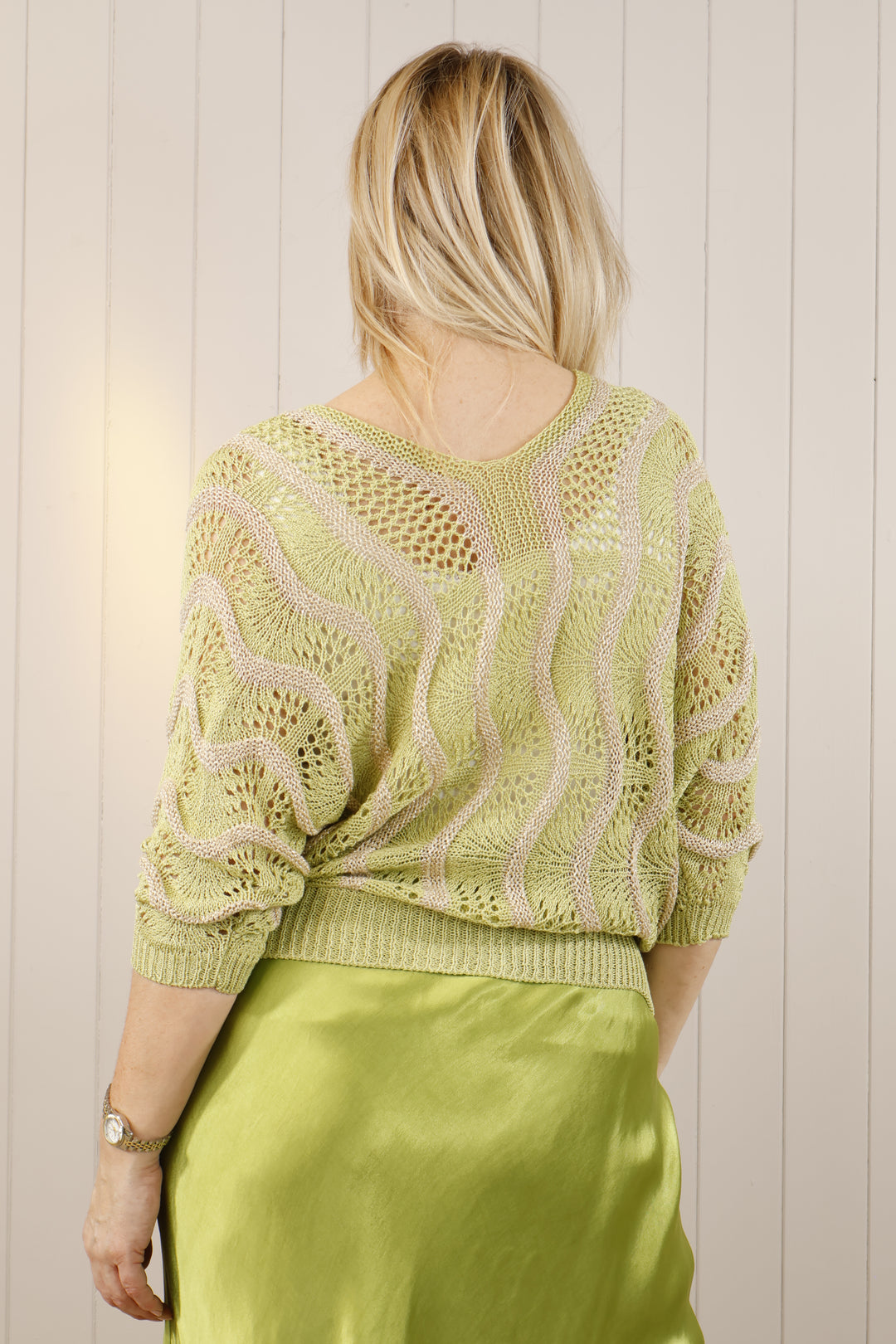 Lakelyn Lurex Top Lime