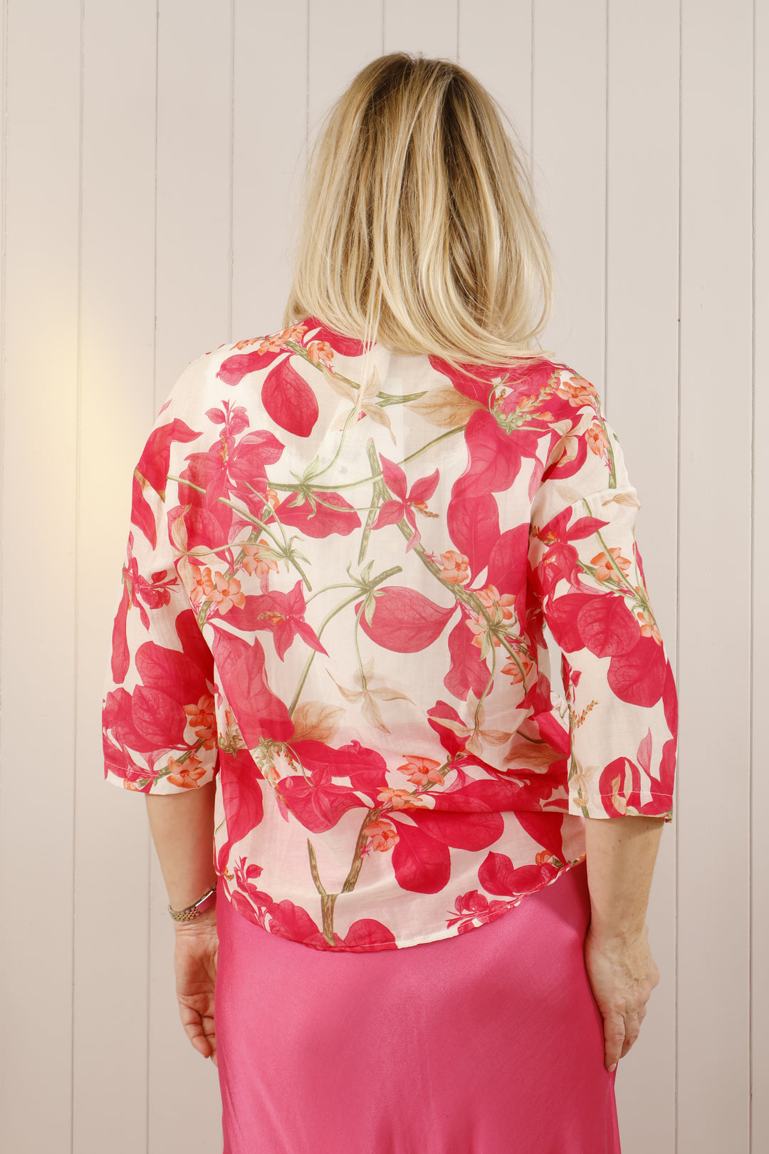 Fenix Silk Shirt Fuchsia