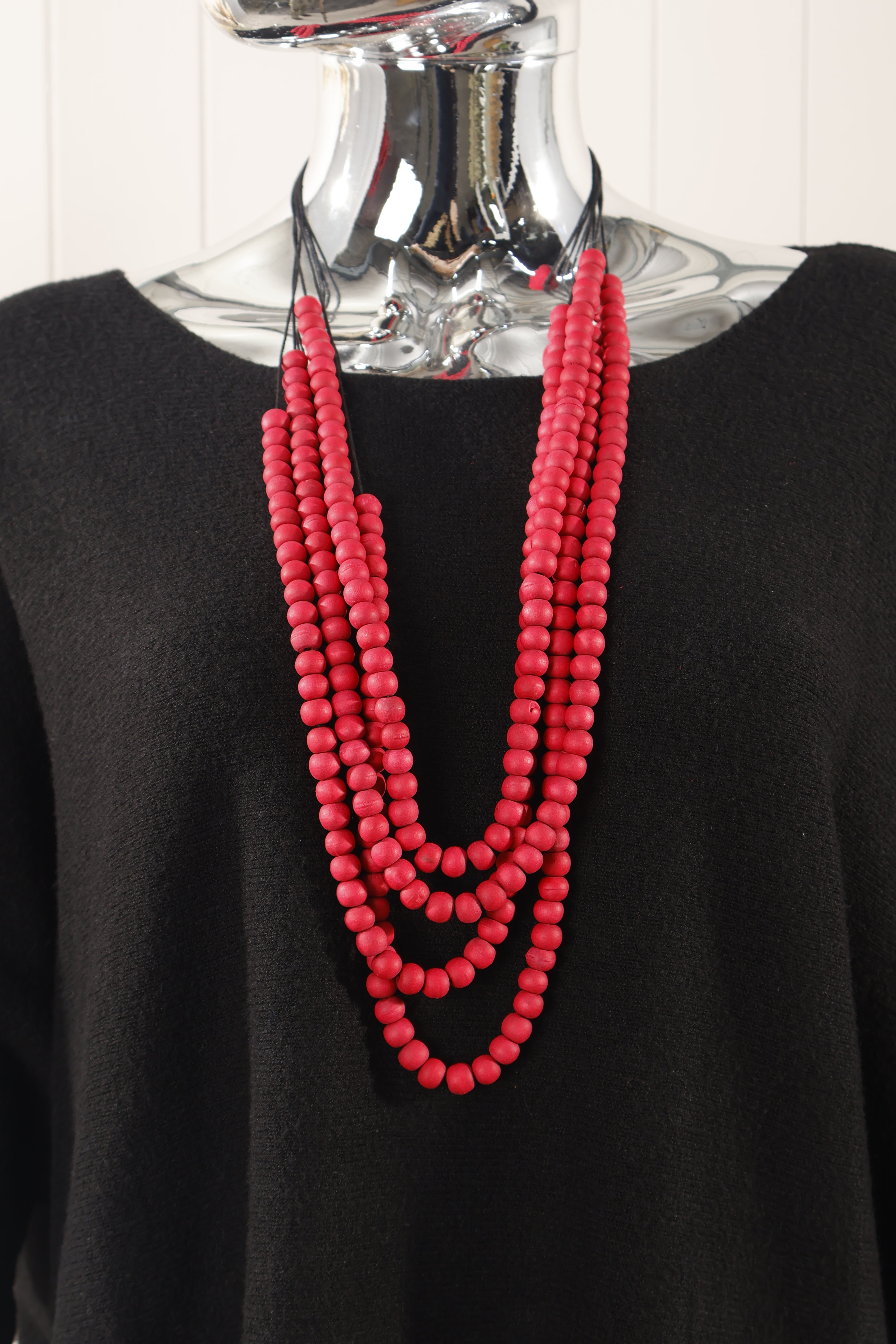 Hot Beaded Layared Statement Necklace