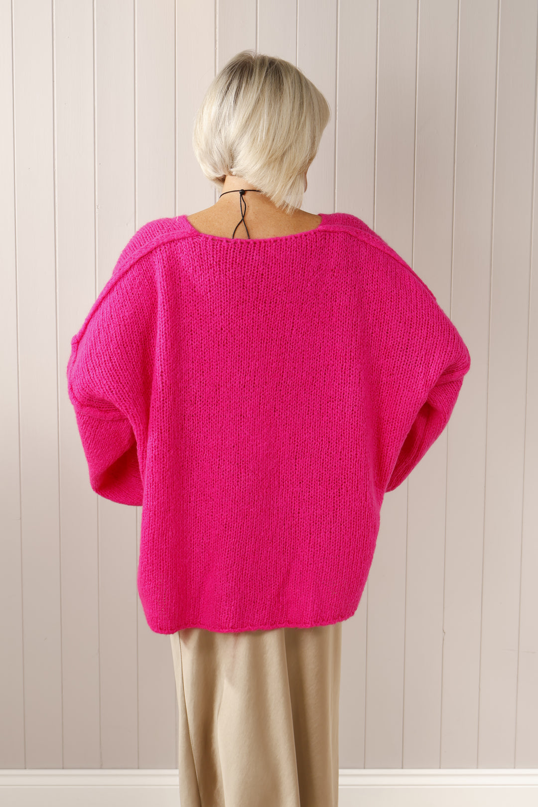 Cilla long sleeve jumper Fuchsia