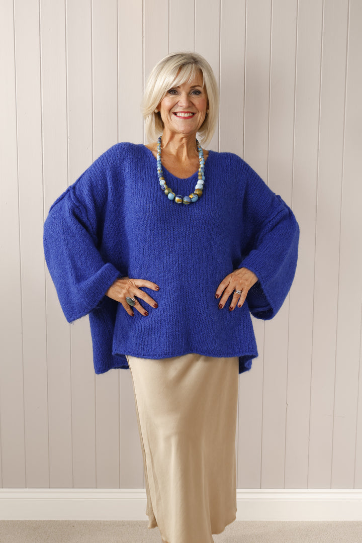 Cilla long sleeve jumper Royal Blue