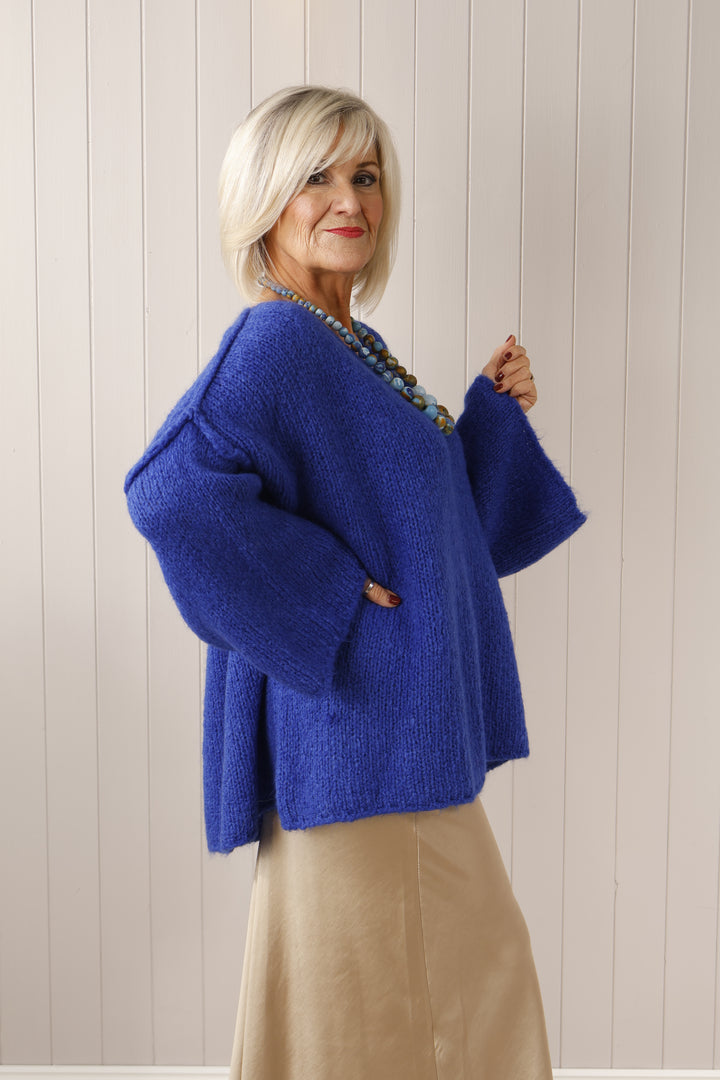 Cilla long sleeve jumper Royal Blue