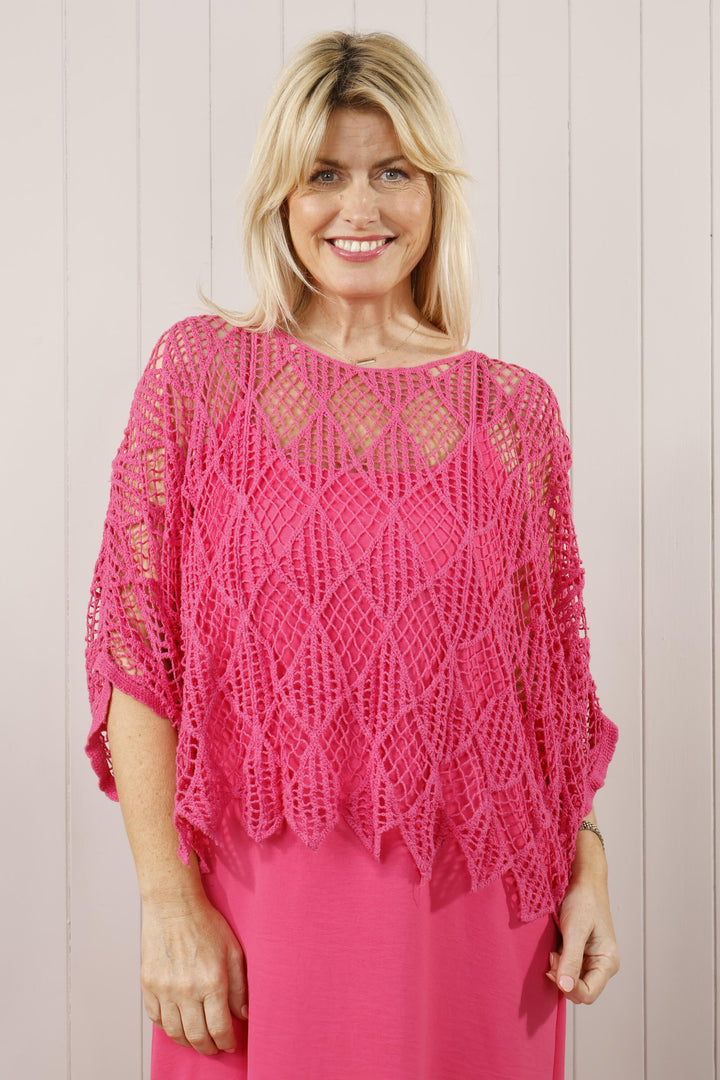 Cozbi Crochet Top Fuchsia