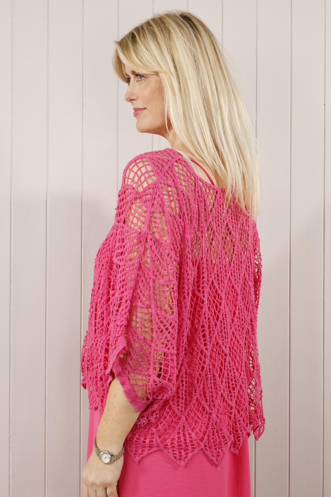 Cozbi Crochet Top Fuchsia