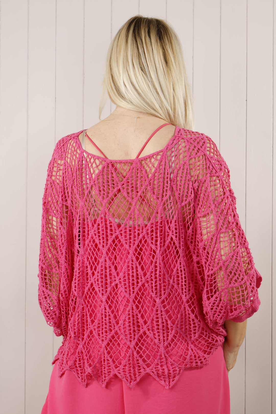 Cozbi Crochet Top Fuchsia