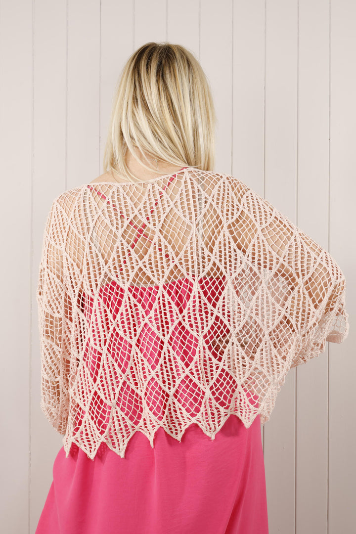 Cozbi Crochet Top Pink