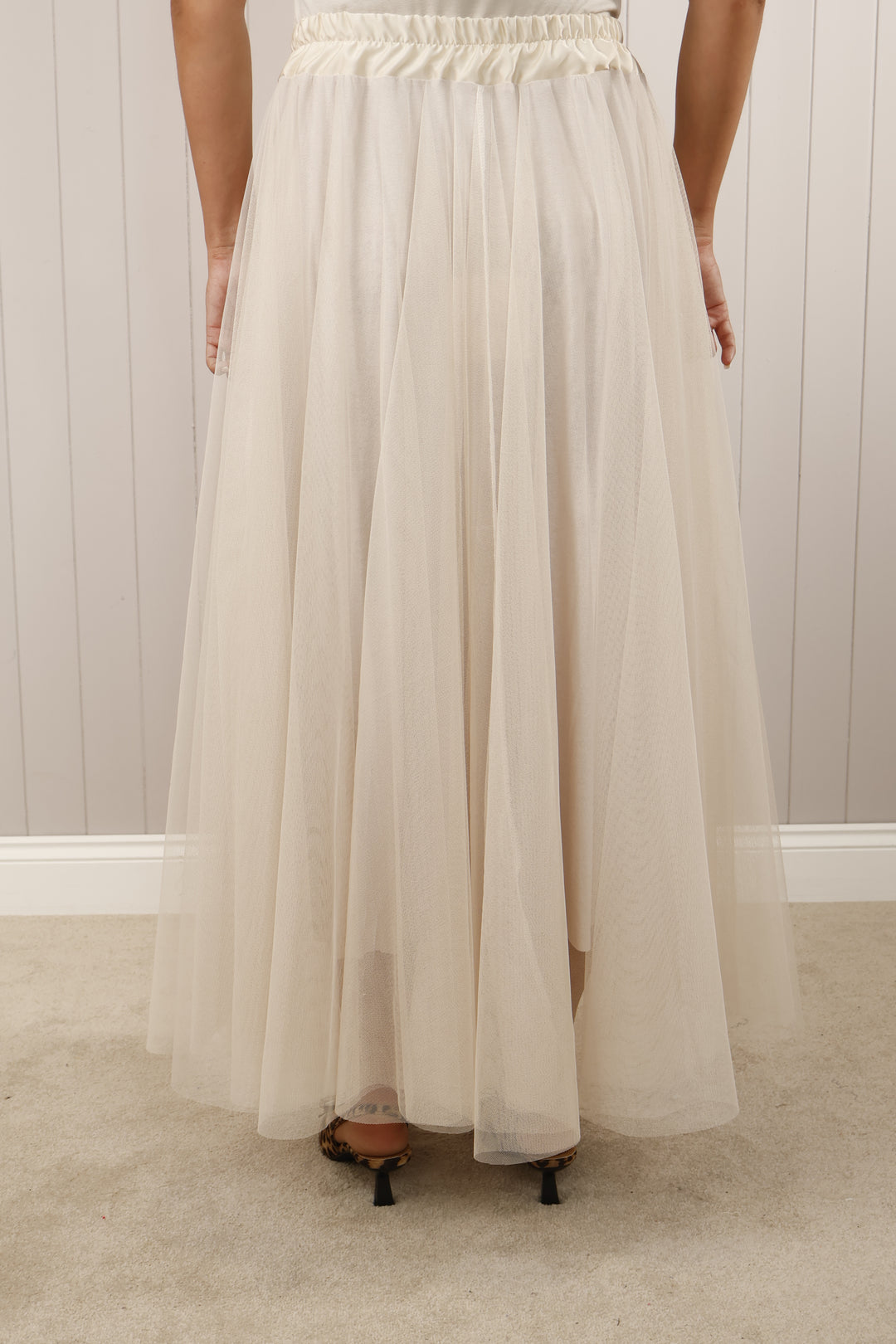 Tulle A-Line Skirt Ivory