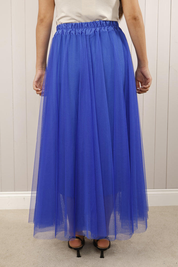 Tulle A-Line Skirt Royal Blue