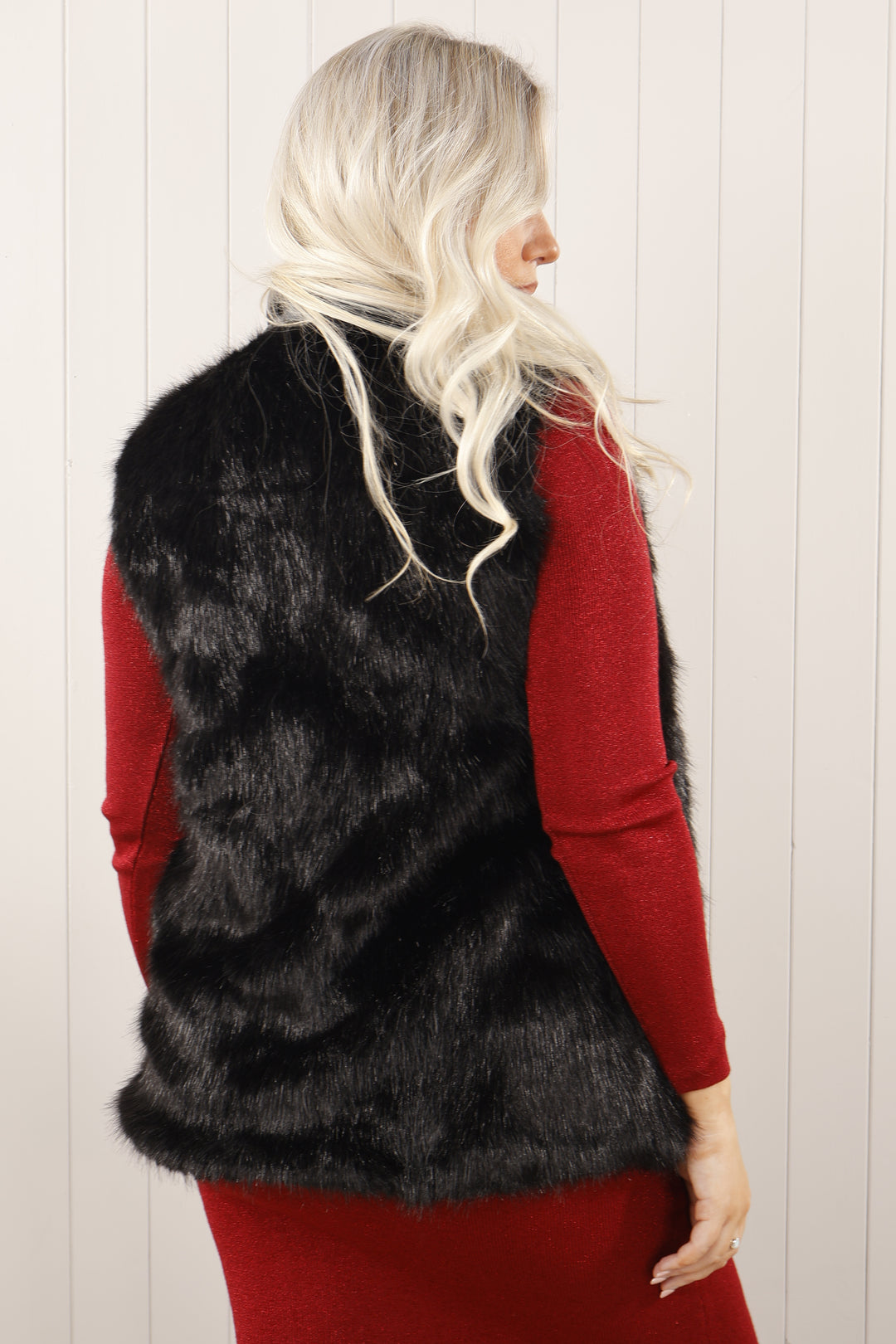 Izzy Faux fur Gilet Black