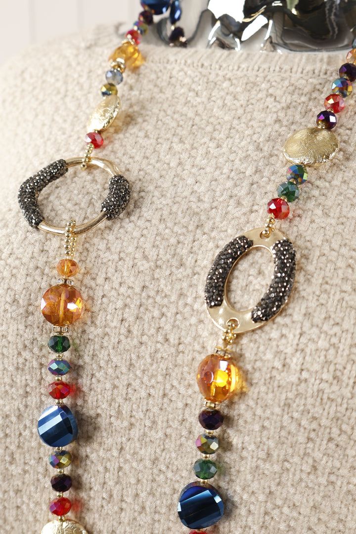 Anthea Long Strand Necklace Multi