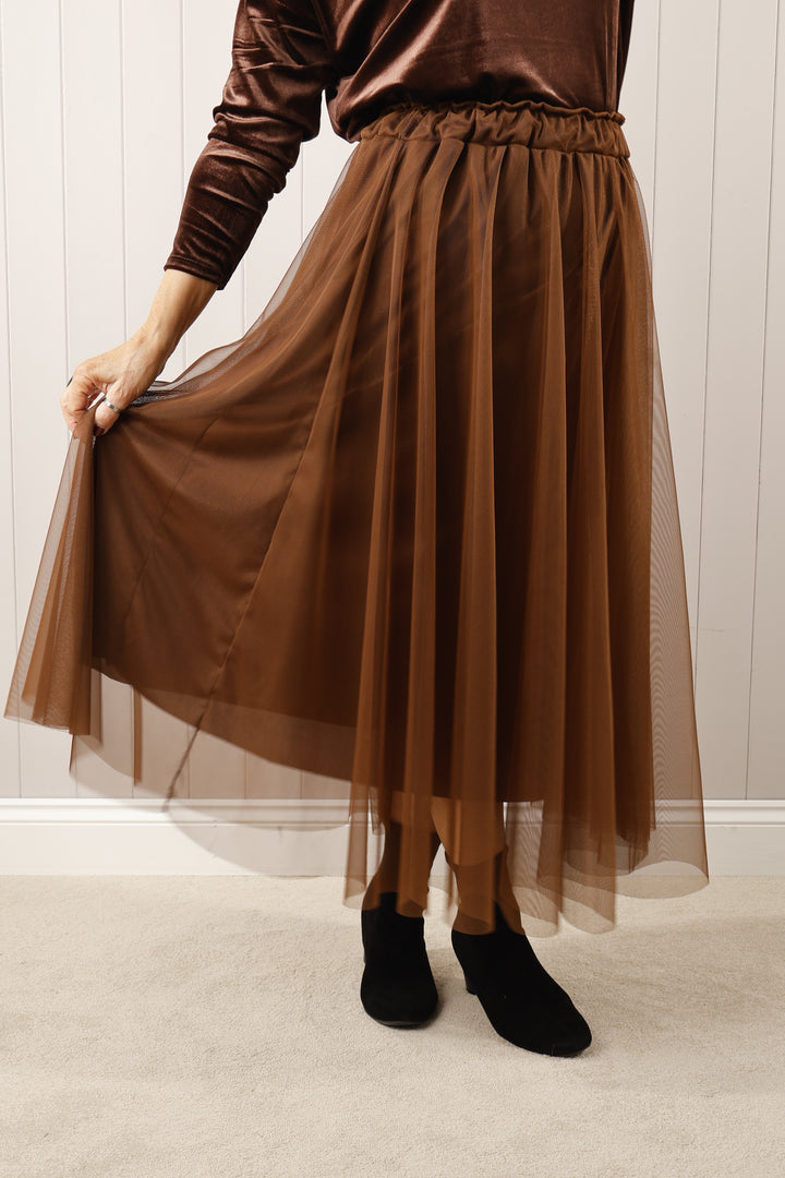 Dilly Plain net skirt  Bronze