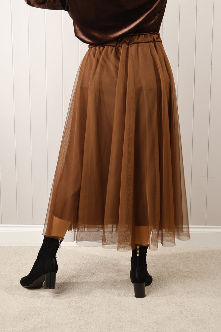 Dilly Plain net skirt  Bronze