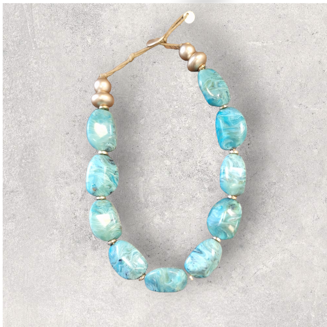 Juliana Marble Necklace Turquoise