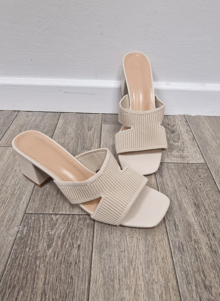 Beige Haven Textured Sandals