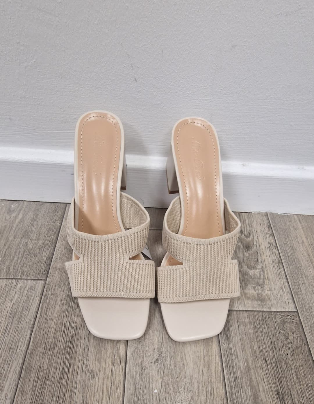 Beige Haven Textured Sandals