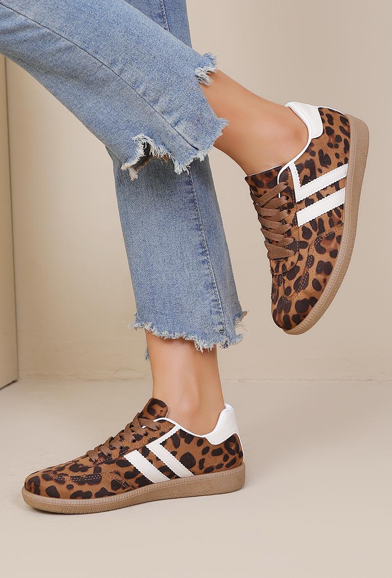 Sharpay stripe trainers Leopard