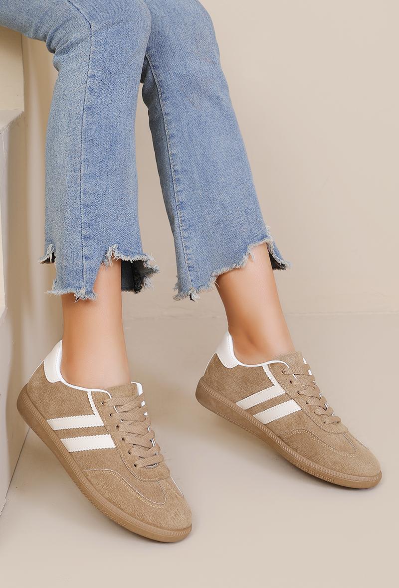 Sharpay stripe trainers Latte