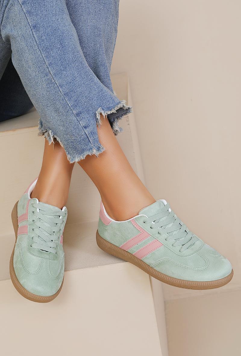 Sharpay stripe trainers Mint