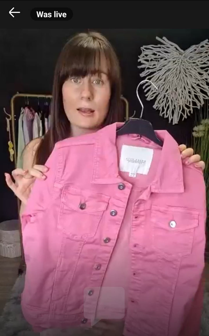 Denim Stretch Jacket Bubblegum