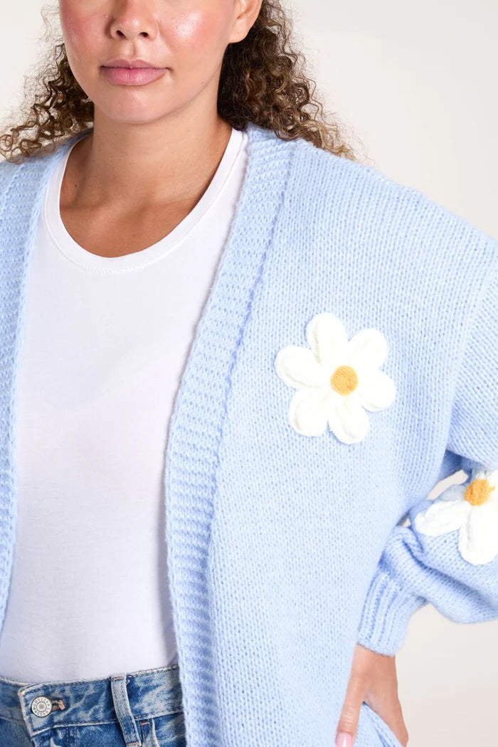 Dionne Daisy Cardigan Blue