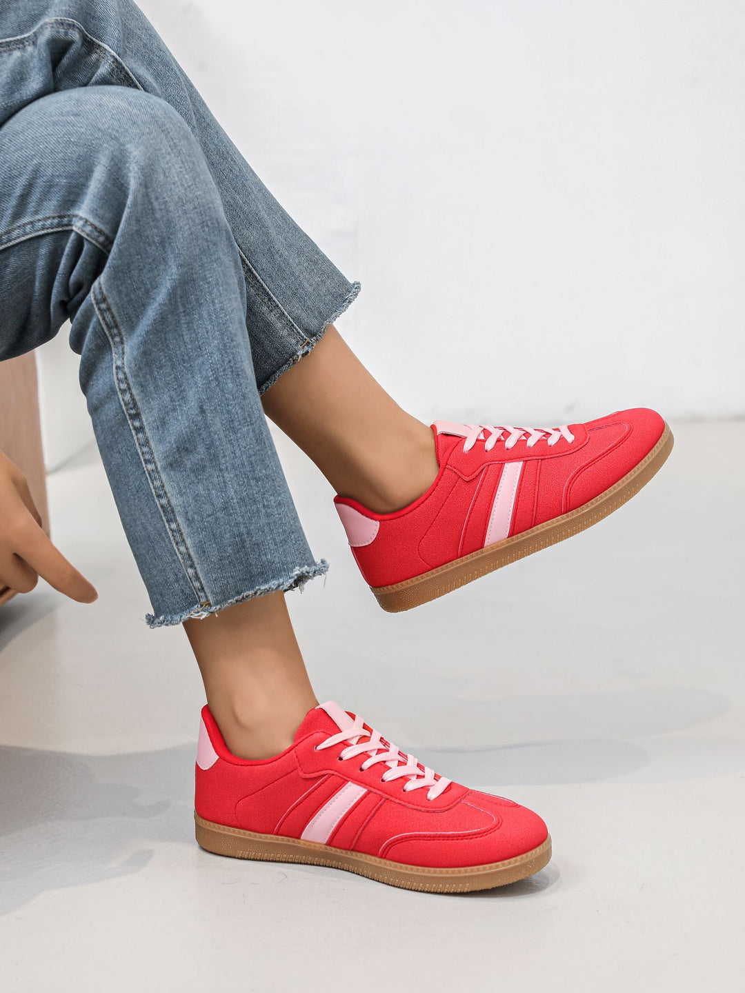 Vespa stripe Trainers Red/Pink