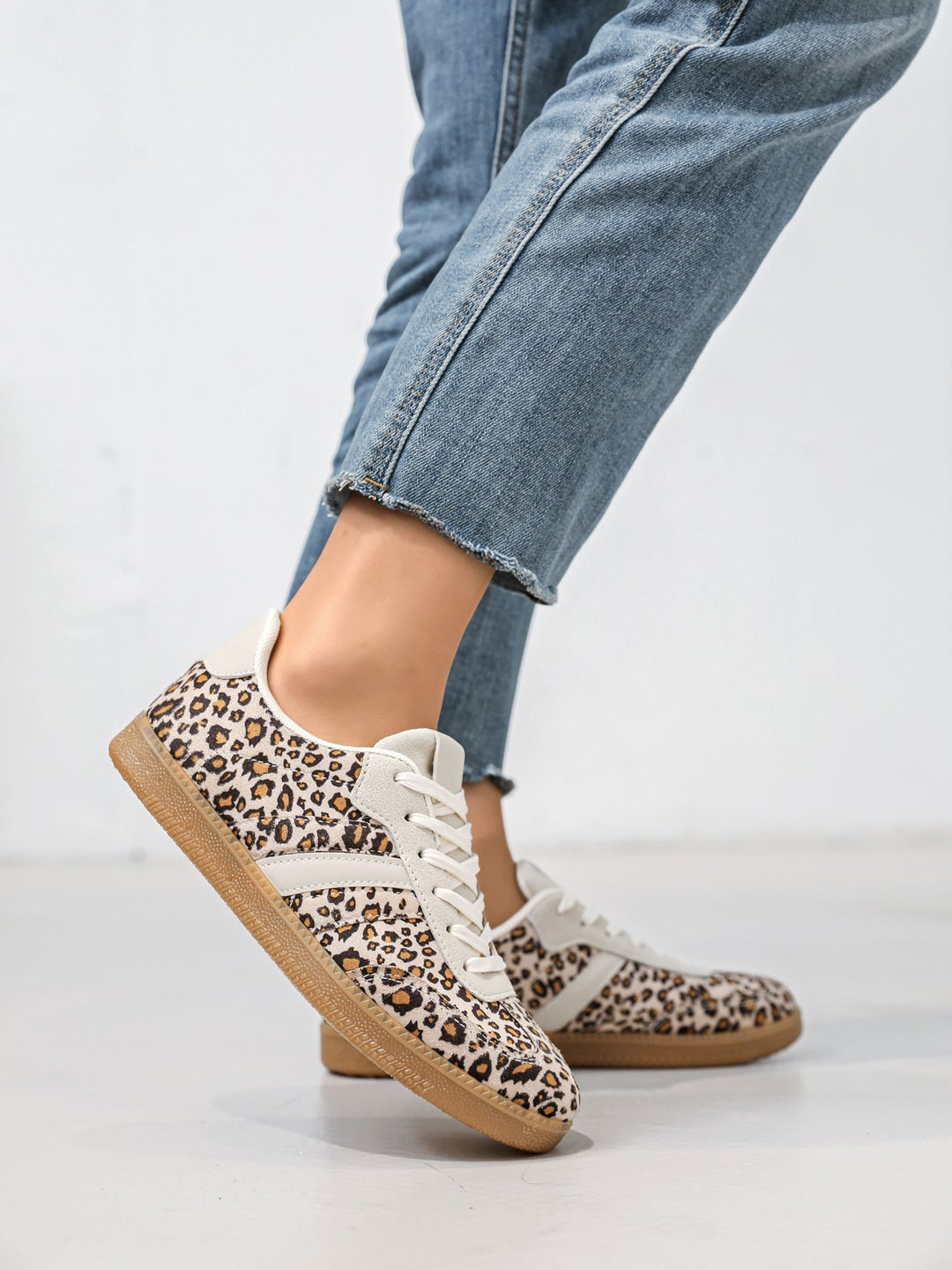 Vespa stripe Trainers Leopard