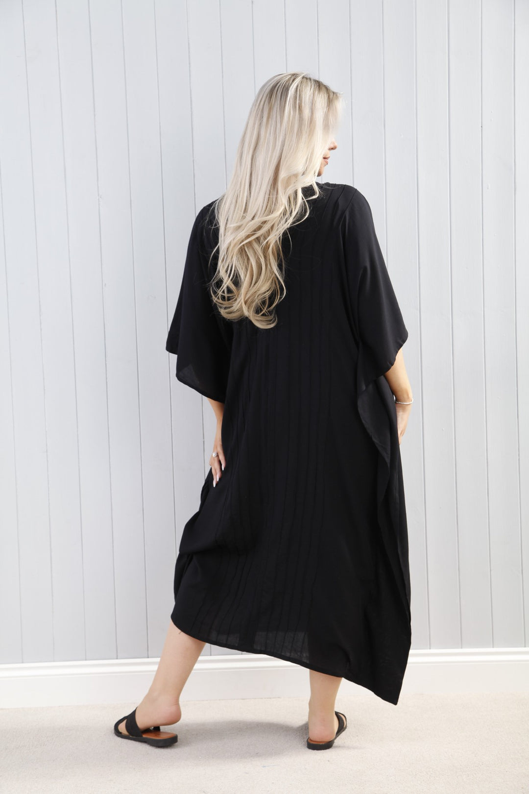 Pleated Lovina Dress Black