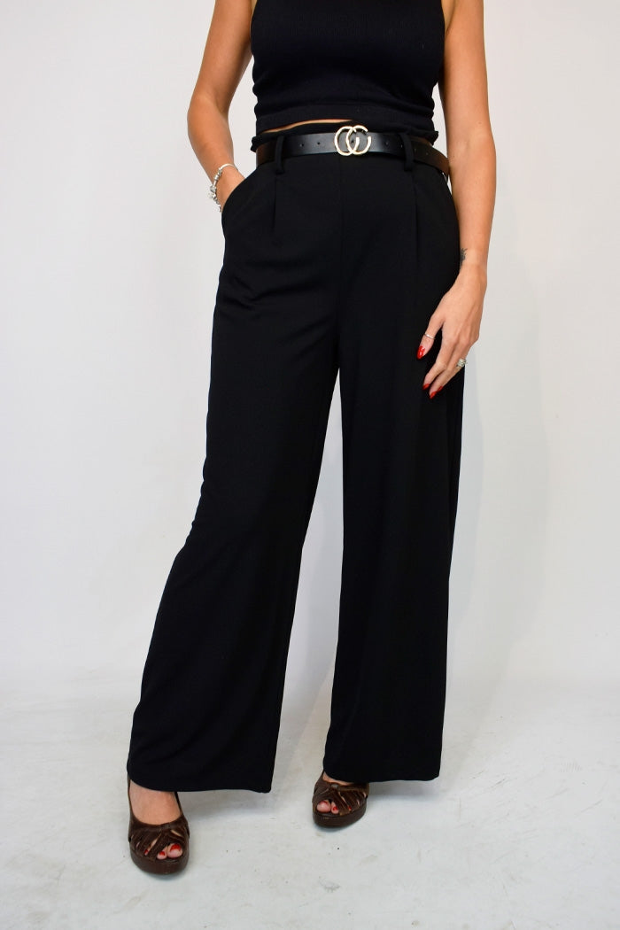 Latino G belt trousers Black