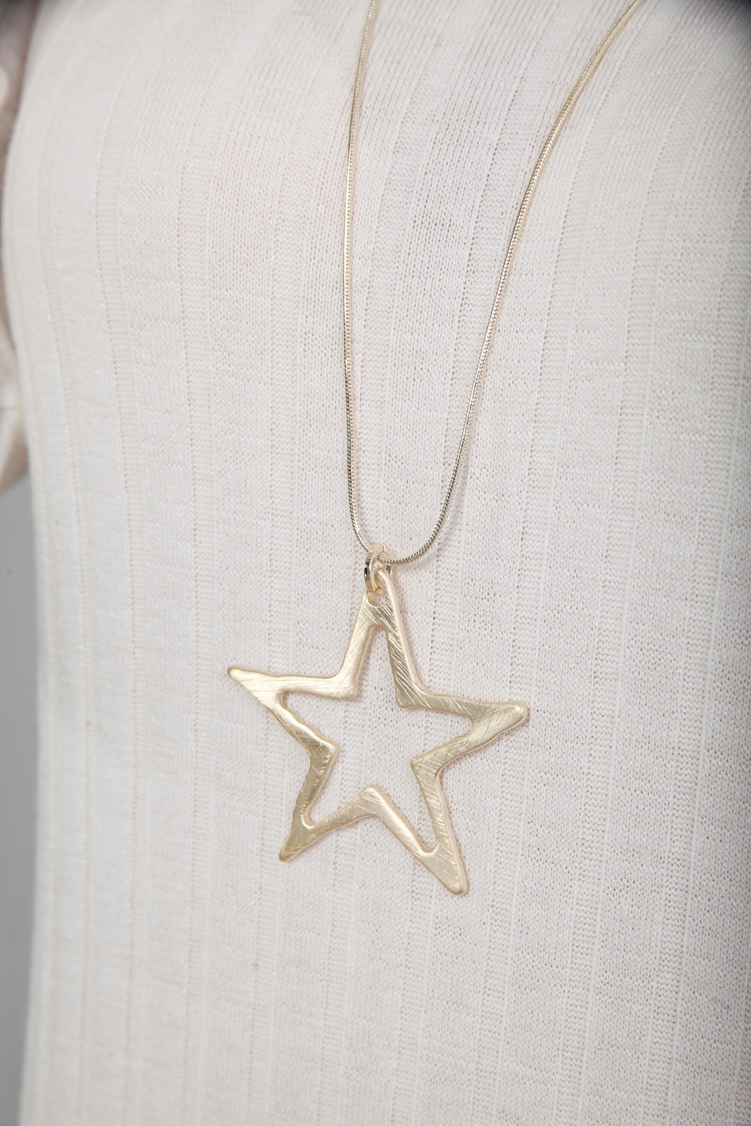 Open Star Pendant Necklace